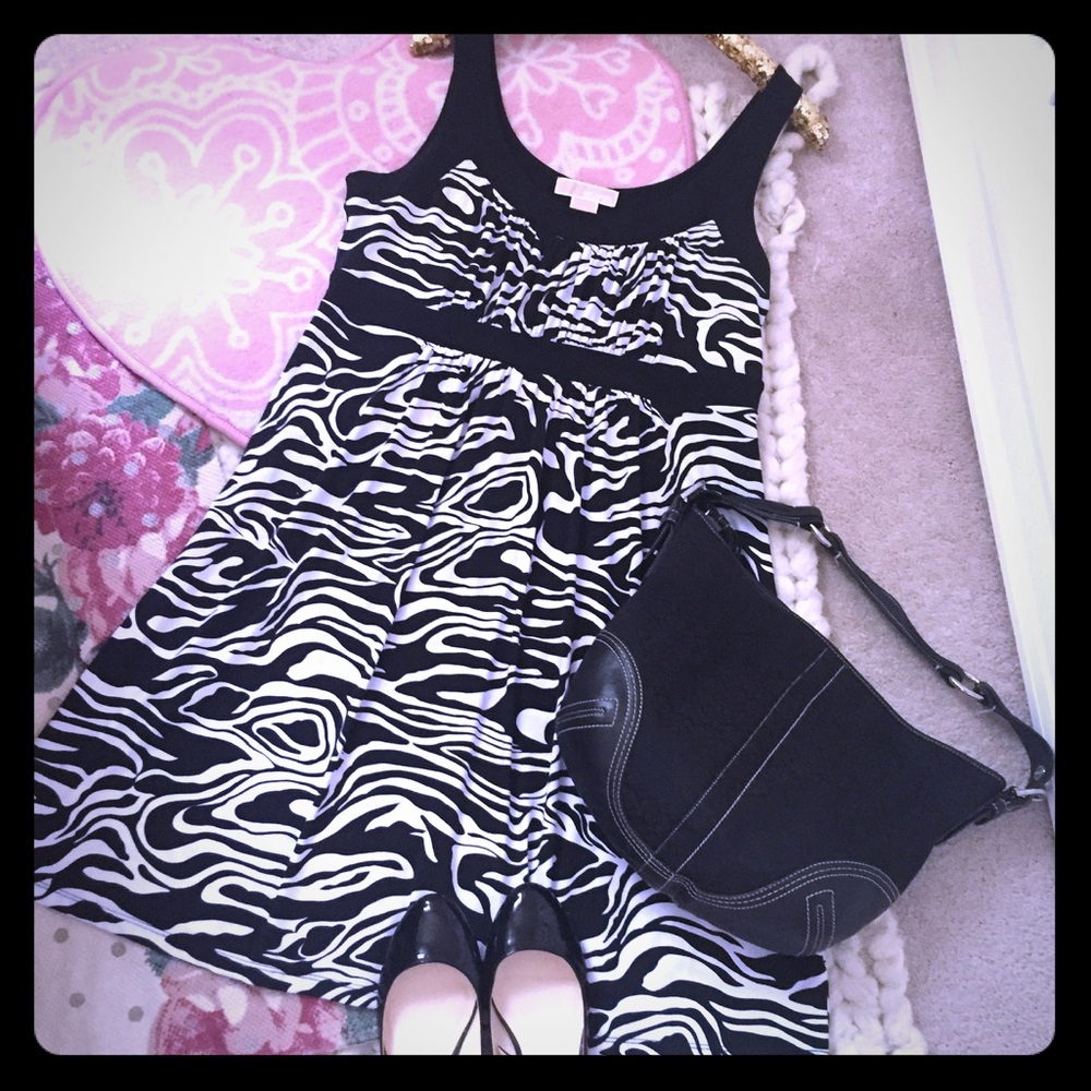 Michael Kors Black/White Graphic Dress